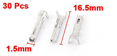 uxcell Boat Car Speaker Female Crimp Spade Terminal Connector with 30 Piece, 1.5 mm