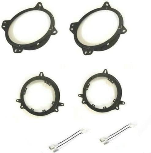 Install Bracket Mount Plates + Wire Harness for 2005-2018 Toyota Tacoma, 6x9" Front and 5.25"/6.5" Rear Door