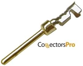 Connectors Pro D-Sub 2mm Male Crimp Pins, 200 Gold Tin Plated DB Connectors