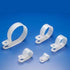 100 Pack R-Type Cable Clamp 5/8" - Clear White - Wire Management Organizer for Home, Automotive, Office