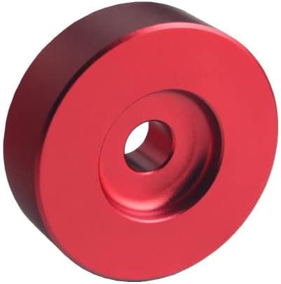 DEWHEL Aluminum 45 RPM Adapter Compatible with 7 inch Vinyl Records Dome 45 Adapter Player Turntable Accessories (2xRed)