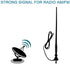 Herdio 3.0mm Waterproof Marine Radio Antenna Connector Rubber Duck Dipole Flexible Mast FM AM Antenna for Boat Car ATV