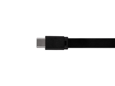 Monoprice 6 Feet Flat USB Type-C to Type-A 3.2 Gen1 Charge and Sync Cable - 5Gbps, 3 Amp, Reversible, Black