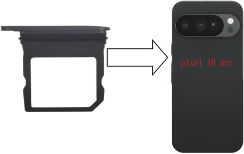 slimall 10 10 Pixel pro Sim Card Tray Holder Slot Replacement for Google Pixel pro + Open Sim Eject Pin (Black)