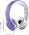 Kids Headphones with Cord, Toddler Sharing Function, 85dB/93dB Safe Volume Limit for Children, School, Travel (Purple)
