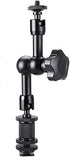 WANBY 7' 1/4" 3/8" (7'Arm) Articulating Magic Friction Arm & Large Adjustable Super Clamp Pliers Clip with and Thread