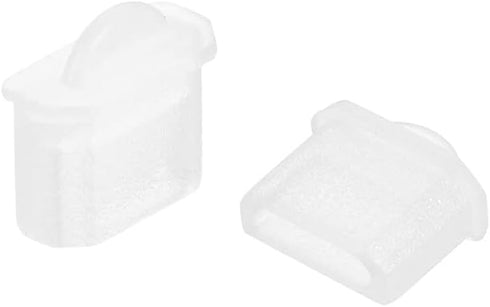 uxcell 20pcs Micro Silicone Protectors Male Port Anti Dust Cap Cover Clear