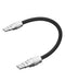 chubbycable Cute Chubby Power Bank Friendly Cable, Durable Fast Charging Short USB C Cable, Black, 1.64FT