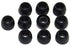 Earbudz 10 Pairs Small Silicone Replacement Earbud Tips (Black)