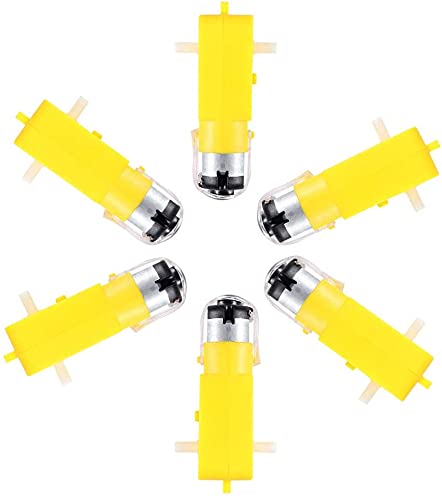 AOICRIE 12pcs 3V-6V TT Motor DC Electric Motor Dual Shaft Geared Motor Magnetic Gearbox Engine Motor for DIY Smart Car