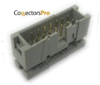 Pc Accessories 10-Pack 2X7 14P Dual Rows 2.54mm Shrouded IDC Male Header, Easy Crimp Connectors