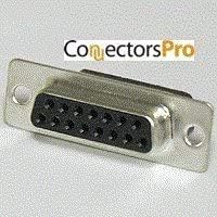 Pc Accessories Pro DB15 Female D-Sub Crimp Type Connector, 10 Pcs PK No Pin
