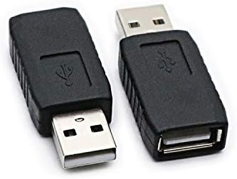 2 Pack USB 2.0 AF/AM Adapter, TYPE A Female to USB A Male Connector Converter