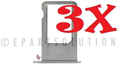 ePartSolution 3 6 Lot of Replacement for iPhone Sim Tray Sim Card Tray (Black)