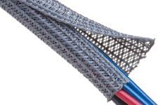 Fastronix Black Flex Braid Wire Wrap, 1/4" X 20'