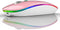 TENMOS Wireless Bluetooth Mouse, LED Slim Dual Mode Rechargeable Silent Mouse with Type C Adapter (Pink)