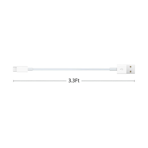 Generic 3FT (1 Pack, 1, Pack) USB-A to USB-C Cable Charging & Data Sync, Universal Compatibility White