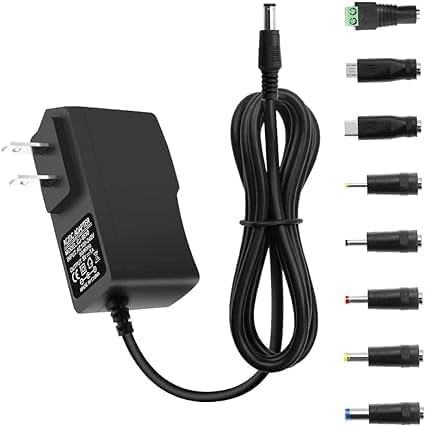 6V 1A Power Supply - 100-240V Adapter for Monitor, LED Light Strings, Wireless Router, Speaker