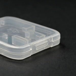 eTECH Collection 20 Pack Clear Plastic Memory Card Case Holder for SanDisk/Kingston/Transcend/Samsung (Case Only)