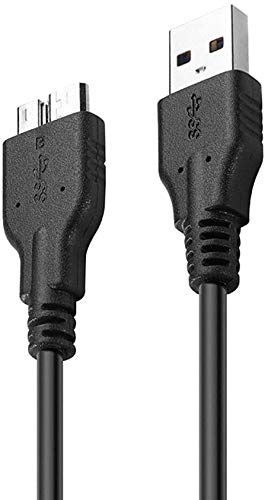 USB 3.0 Micro Cable, External Hard Drive Cable USB 3.0 Type A Male to Micro B Cord Compatible with Samsung Galaxy S5 Note 3, Camera, External Hard Drive, HDD 1.6ft