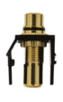 Leviton RCA QuickPort Connector, Gold-Plated with Black Stripe, 40830-BBE, Brown