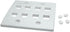 RiteAV - White Keystone Wall Plate Double Gang 8-Port (1 Piece Flush)