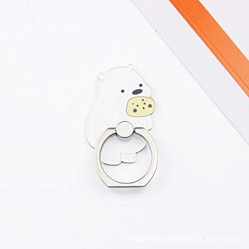 4-Pcs Cute Phone Ring Holder Stand, Bear Panda Mobile Phone Stand Holder, 360 Rotation Finger Ring Grip Mount for