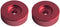 DEWHEL Aluminum 45 RPM Adapter for 7 inch Vinyl Records Dome 45 Adapter Player Turntable Accessories (2xRed)
