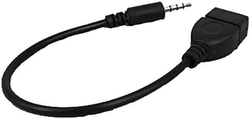 USB Female to 3.5mm Jack Male Audio Converter Adapter, Black