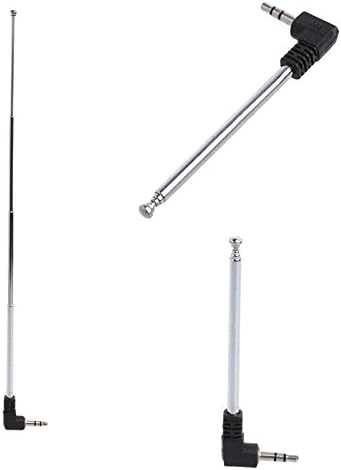 2 Pack 3.5mm Antenna FM AM Radio Telescopic 4 Sections Telescoping Antenna 1/8 inch Jack Plug Connector