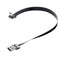 NFHK Up Angled USB 2.0 Type-A Male to Micro USB 5Pin Data Flat Slim Cable for FPV & Disk & Phone, 50CM