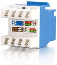 C2G 03796 Cat5e RJ45 Unshielded Keystone Jack, Blue