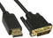 InstallerParts 3Ft Display Port Male to DVI Male Cable, Black, for Video & Audio Transmission