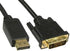 InstallerParts 3Ft Display Port Male to DVI Male Cable, Black, for Video & Audio Transmission