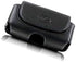 Horizontal Leather Holster for Flip Phone/Smartphone (up to 4.25x2.25x0.85 in) with Belt Clip & Loops.
