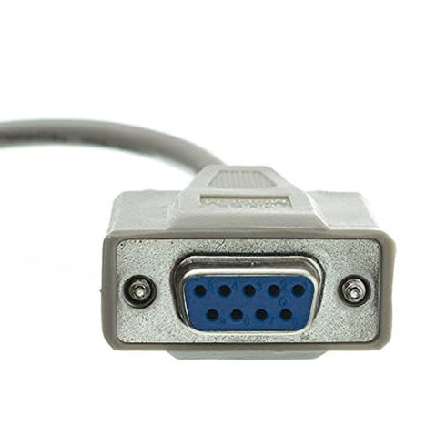 AYA DB9 (9-Pin) Female to DB25 (25-Pin) Male Serial Null Modem Cable (10 Ft)