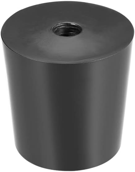 uxcell D33 x 27 x H33mm Black Rubber Feet Anti Vibration Isolator Base Foot Pads (2pcs)
