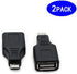 2 Pack USB 2.0 Micro USB Male to TYPE A Female OTG Adapter Connector Converter Coupler