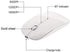 Tsmine 3 Bluetooth Wireless Mouse - Slim Rechargeable, Noiseless Click & Adjustable DPI Levels for Laptop, Tablet