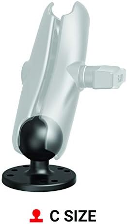 RAM Mounts Round Plate with Ball - RAM-202U with C Size 1.5" Ball