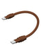 chubbycable Cute Chubby Power Bank Friendly Cable, Durable Fast Charging Short USB C Cable, Chocolate, 0.82ft