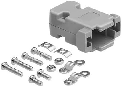 CompuCablePlusUSA.com DB9 Female Solder Cup Connector Plastic Hood DIY Kit - Includes DB9 Connector, Plastic Hood, and