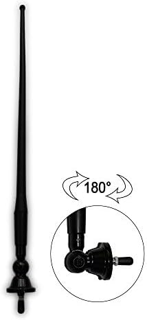Herdio 3.0mm Waterproof Marine Radio Antenna Connector Rubber Duck Dipole Flexible Mast FM AM Antenna for Boat Car ATV