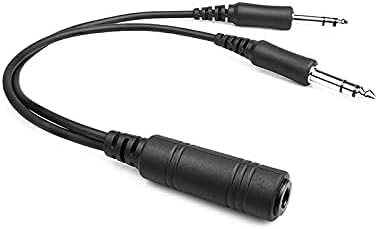 Helicopter U-174 Plug Aviation Headset to General Aviation Adapter Cable