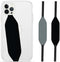 Universal Phone Grip Strap, Pack of 2, Reversible Hand Strap for Phone Cases, Comfortable Phone Loop Holder - Black &