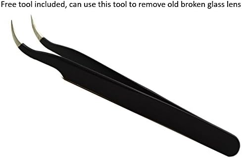 iPhone 11 Back Rear Camera Glass Lens Replacement with Tool, Guide, Adhesive, Tempered Glass Protector & Cleaning Cloth.