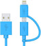 Apple MFi Certified 2 in 1 iPhone Charger Lightning Cable and Micro USB to USB Cord, Compatible with iPhone X, 8, 7 Plus