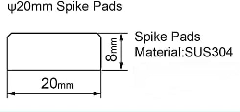 Juese Solid Stainless Steel Speaker Spike Pads Shoes - 20mm