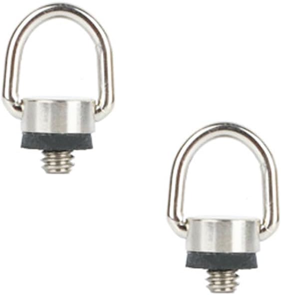 LannuMet 2 Pack D Ring Screw Hinged Holder 1/4"-20 Camera Fixing Screw with