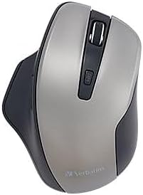 Verbatim Silent Ergonomic Wireless Blue LED Mouse in Graphite